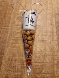 Snoepzak met gepersonaliseerde beker