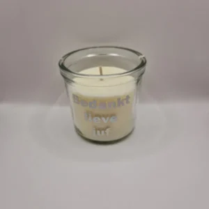 Kaarsje met persoonlijke tekst