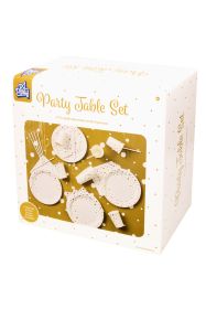 Tafelset goud wit 8 persoons 41 delig