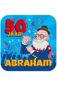 Huldeschild Abraham 50 jaar cartoon