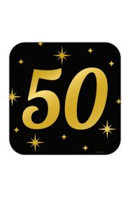 Stijlvolle feestdecoratie bord 50
