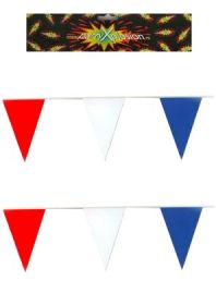Vlaggenlijn pe rood/wit/blauw 10 meter