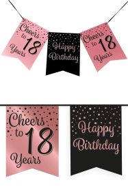 Vlaggenlijn Vaandel rose/zwart 18 jaar