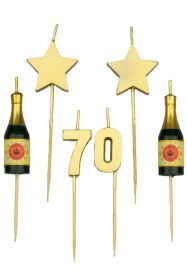 Party cake kaarsjes 70 jaar