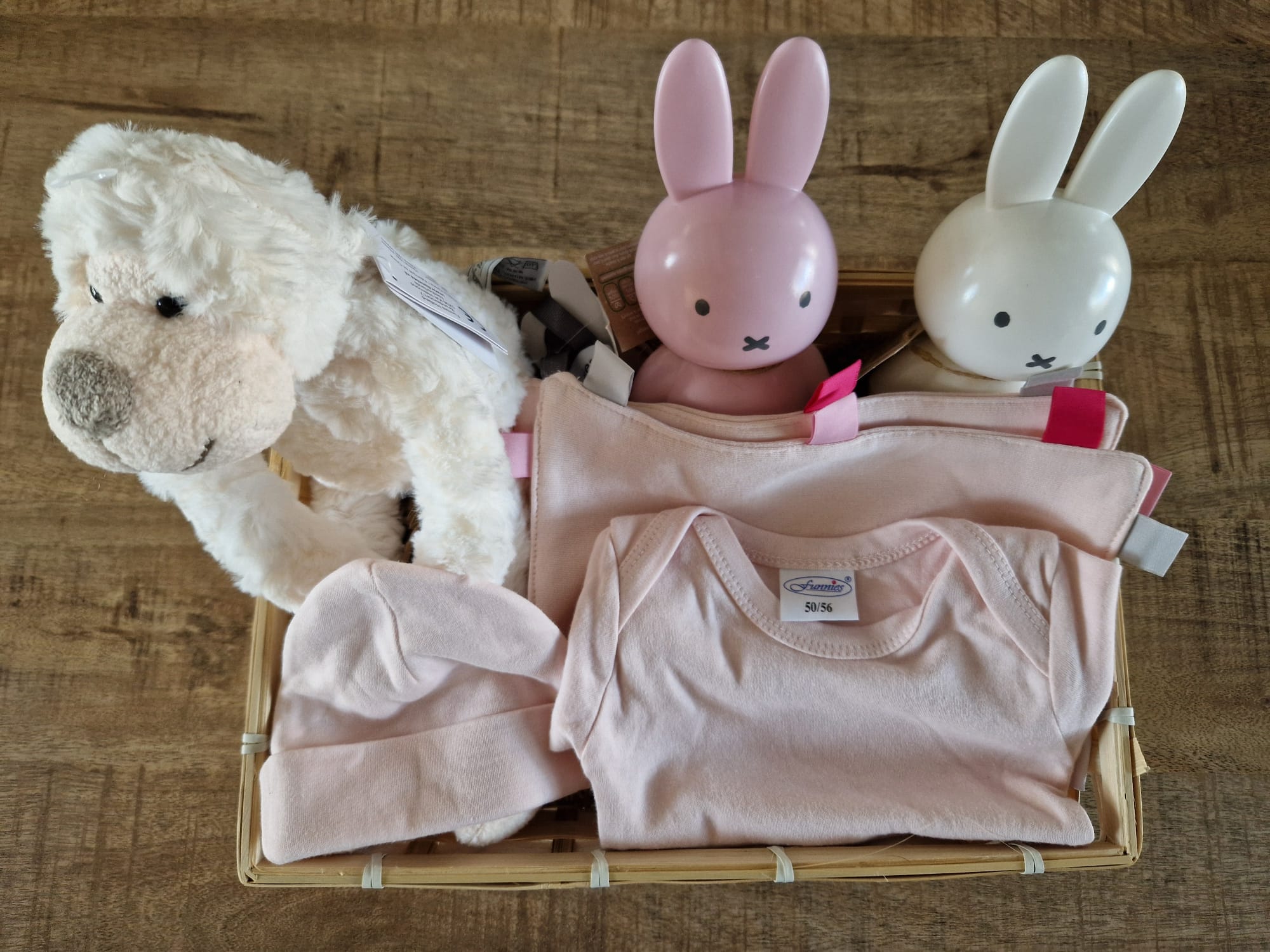 Kraammand blush/wit – Persoonlijk en Lief!