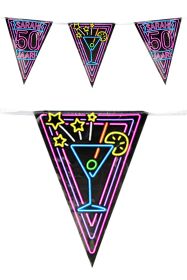 Vlaggenlijn Sarah neon 10 meter