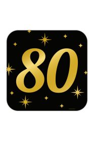 Stijlvolle feestdecoratie bord 80