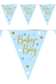 Vlaggenlijn sprankelende baby jongen