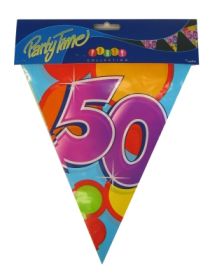 Vlaggenlijn leeftijd 50 PE 10 meter