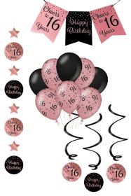 Verjaardag Feestpakket 4 delig 16 jaar