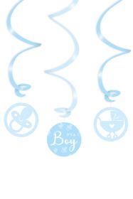 Swirl decoratie x 3 It's a boy !