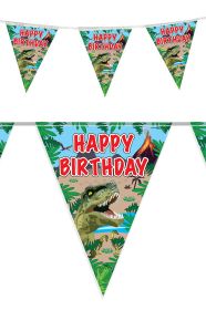 Vlaggenlijn Happy Birthday Dinosaurus